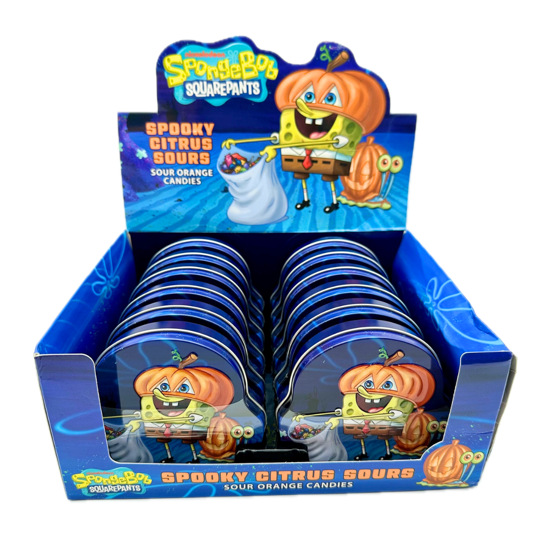 SpongeBob SquarePants Spooky Citrus Sours Tins - 12ct