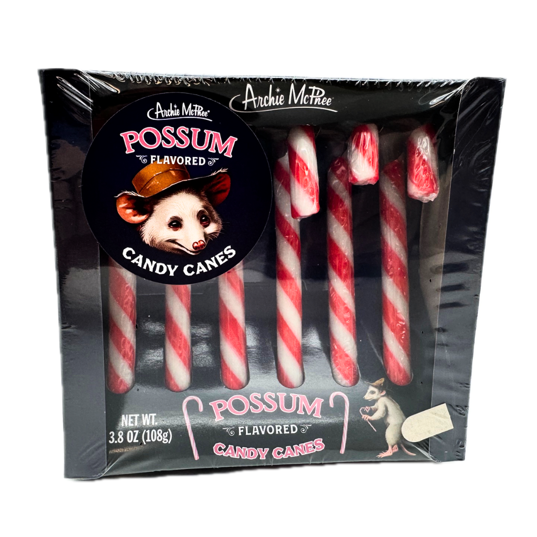 Archie McPhee Possum Flavored Candy Canes - 6ct