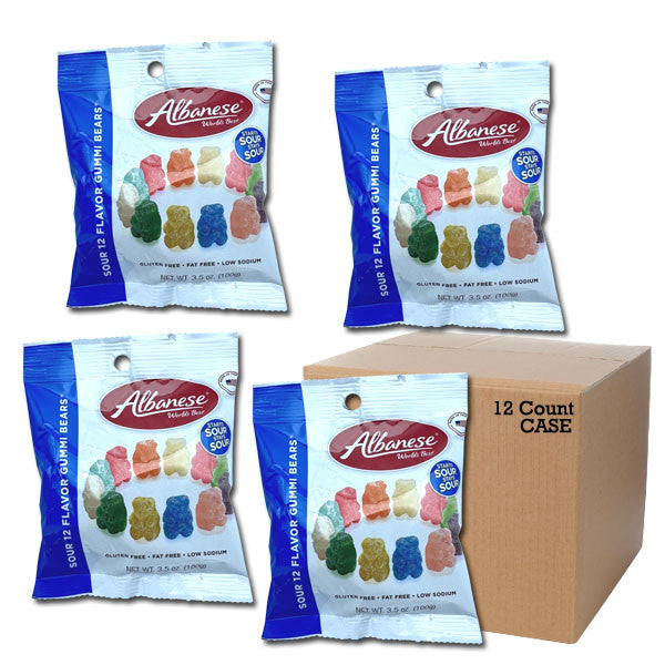 Albanese Sour Gummi Bears 3.5oz 12 Count CASE