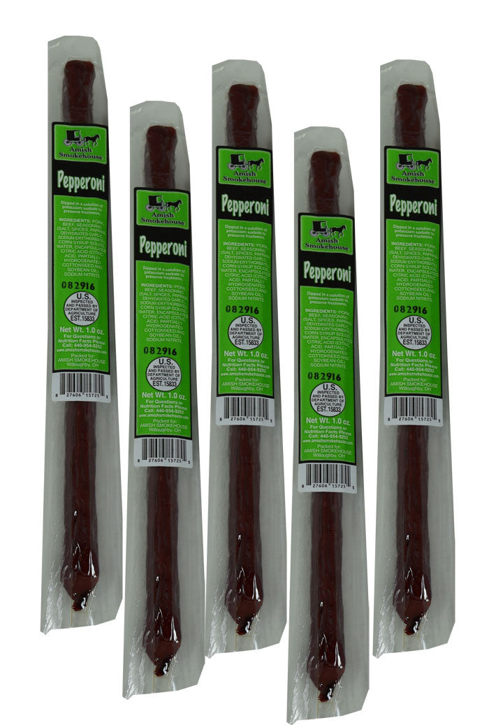 Amish Smokehouse Pepperoni Meat Snacks 21 Count