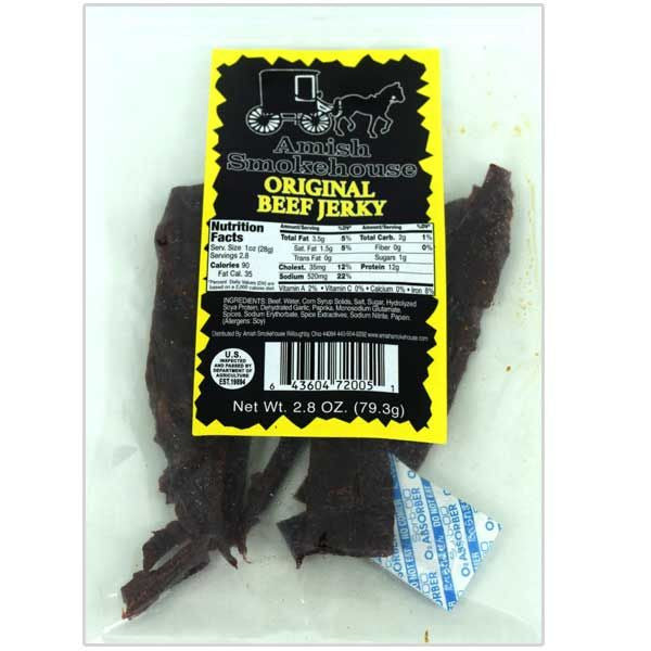 Amish Smokehouse Beef Jerky Original 2.8oz