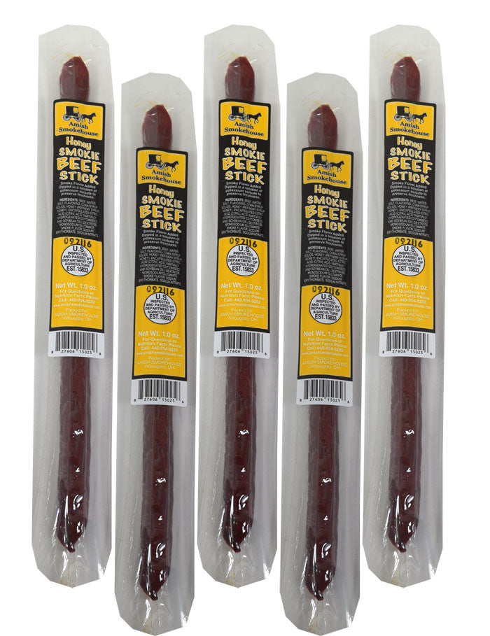 Amish Smokehouse Honey Beef Sticks 21 Count