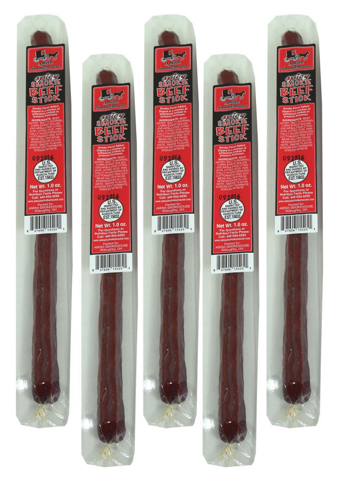 Amish Smokehouse Spicy Beef Stick 21 Count