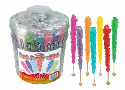 Rock Candy On Sticks  36 Count Assorted Colors