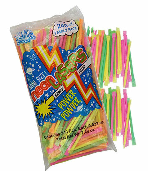 Neon Powder Filled Straws