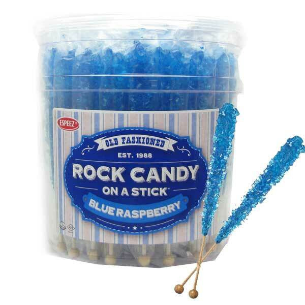 Blue Raspberry Rock Candy Sticks 36 Count