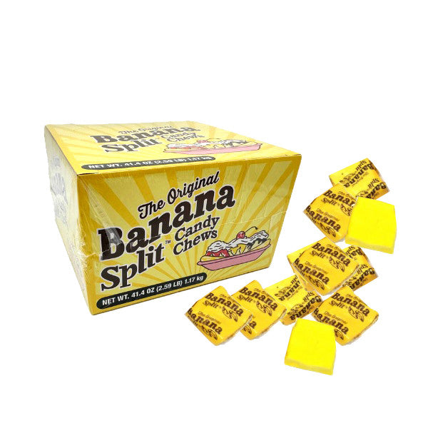 Banana split candy chews