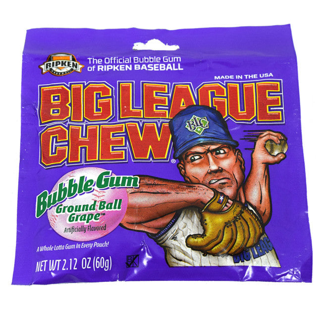 Big League Chew Shredded Bubble Gum 12ct - Grape