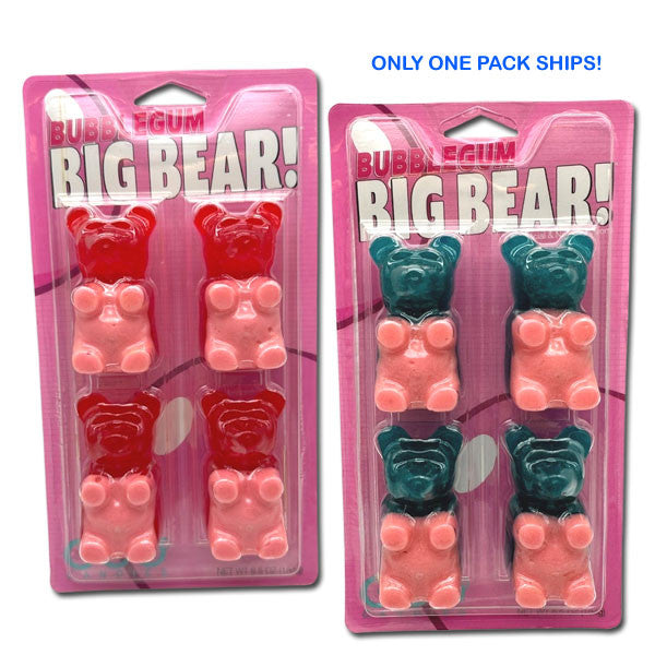 Big Bear Giant Gummy - Bubble Gum 4/pk