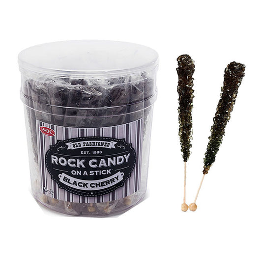 Black Cherry Rock Candy Sticks Wrapped 36 Count