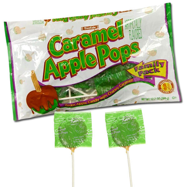 Caramel Apple Lollipops
