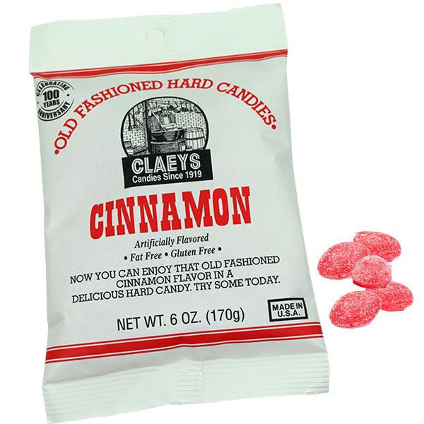 Claey's Cinnamon Old Fashion Hard Candies 6oz Bag