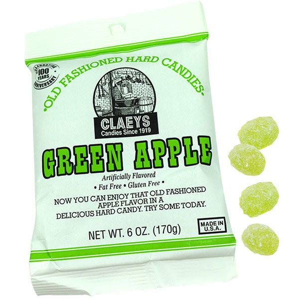 Claey's Green Apple Old Fashion Hard Candies 6oz Bag