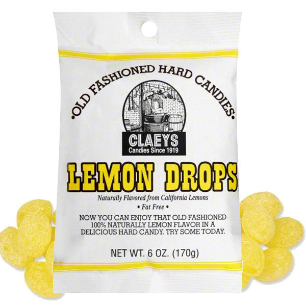 Claey's Sanded Lemon Hard Candies 6oz Bag