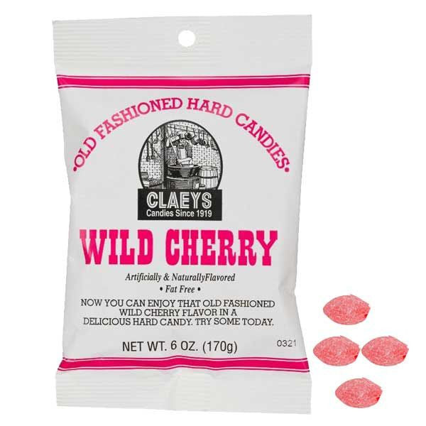 Claey's Wild Cherry Old Fashion Hard Candies 6oz Bag
