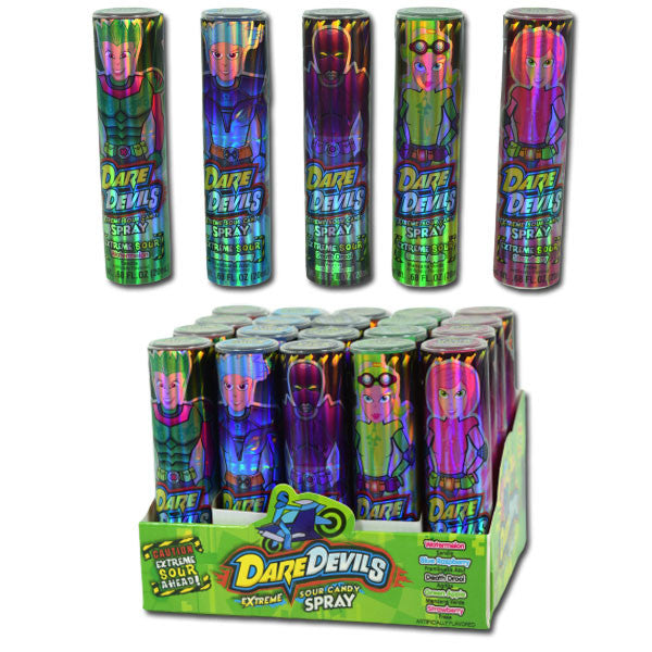 Dare Devils Extreme Sour Spray Candy 20 Count