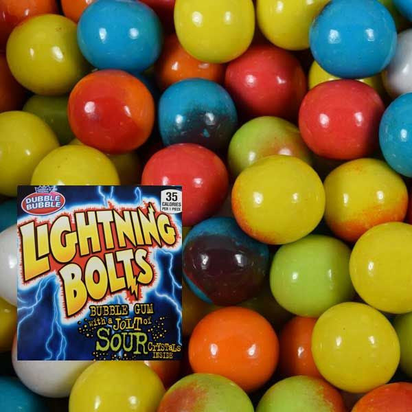 Dubble Bubble Lightning Bolt Gumballs 850 Count