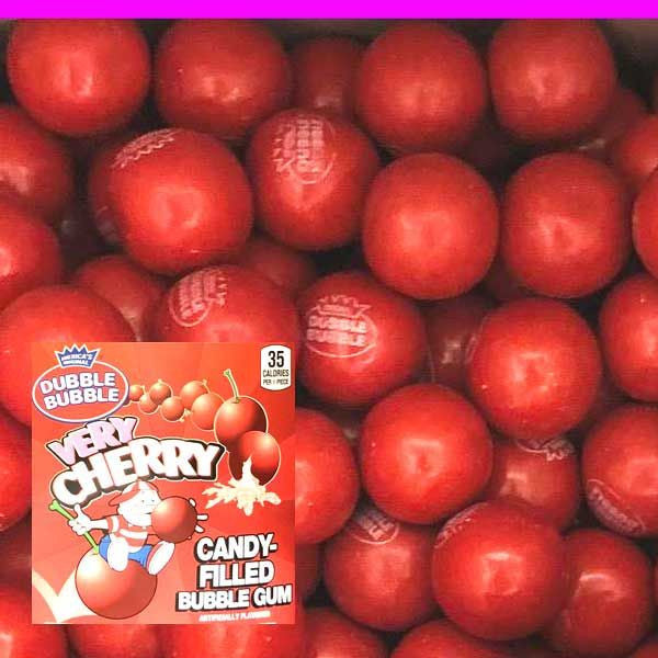 Dubble Bubble Very Cherry Gumballs 850 Count