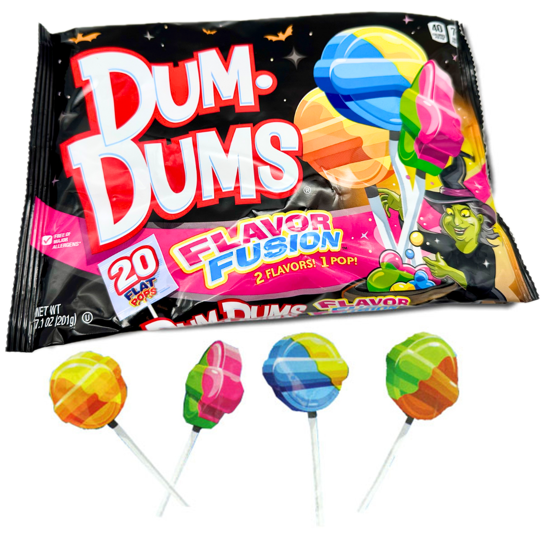 Dum Dums Fusion Flat Lollipops - 20ct