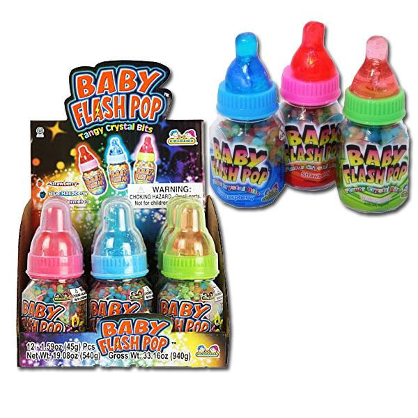 Flash Pop Baby Bottles Candy - 12ct