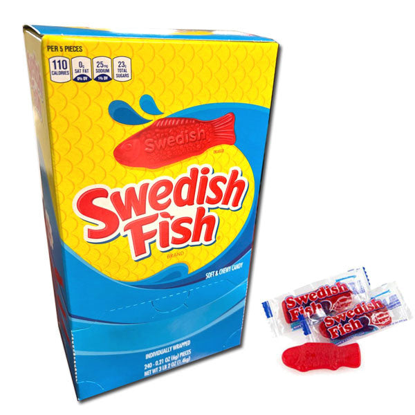 Gummi Red Swedish Fish Wrapped 240 Count