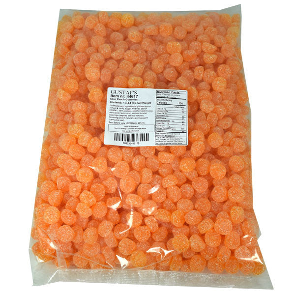 Gustaf's Gummi Sour Peach Buttons 4.4lb (GV)