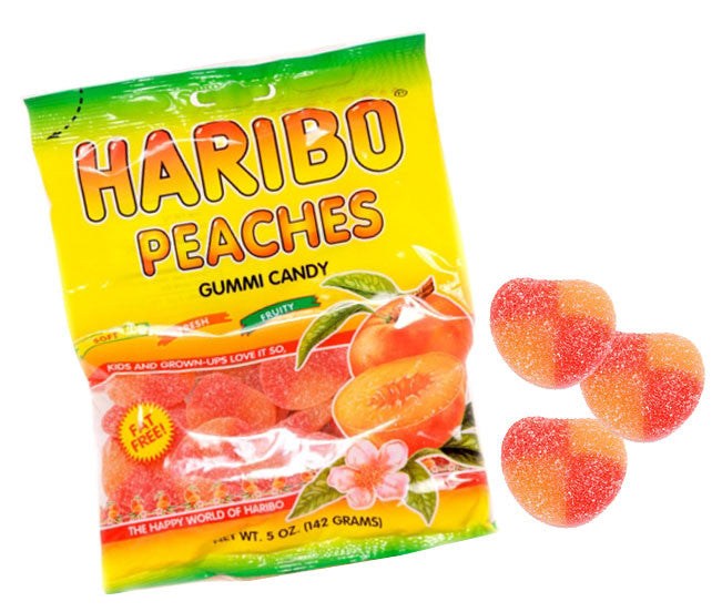 Haribo Gummi Peaches 5oz Bag