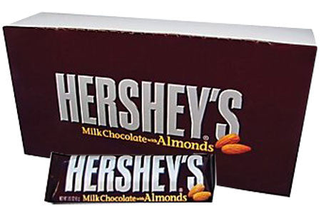 Hershey Candy Bar 36ct - Almond