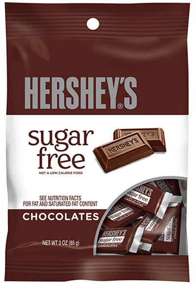 Hershey's Plain Chocolate Bar Sugar Free 3oz Bag