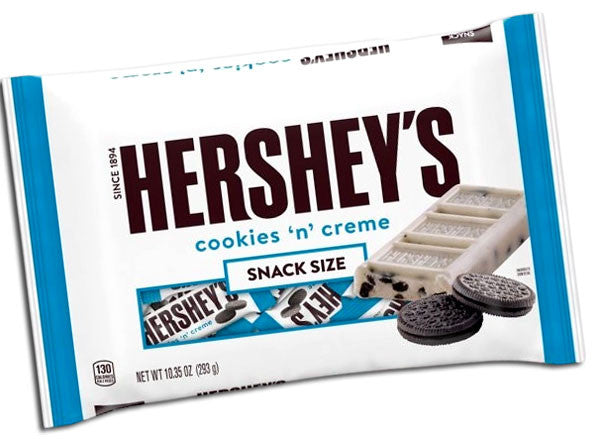 Hershey's Cookies & Creme snack size candy bars