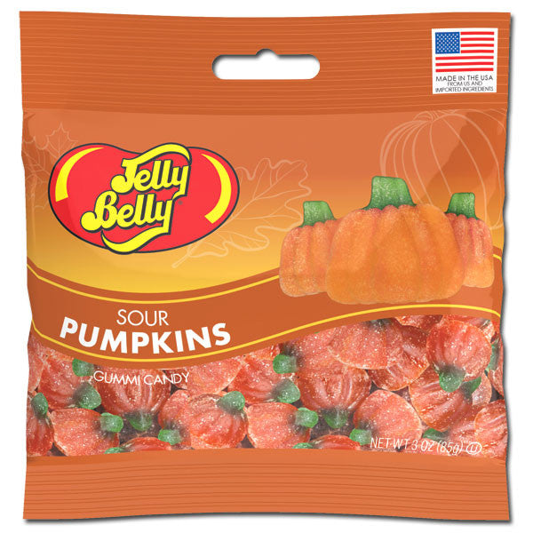 Sour Gummi Pumpkins 3oz Bag Jelly Belly