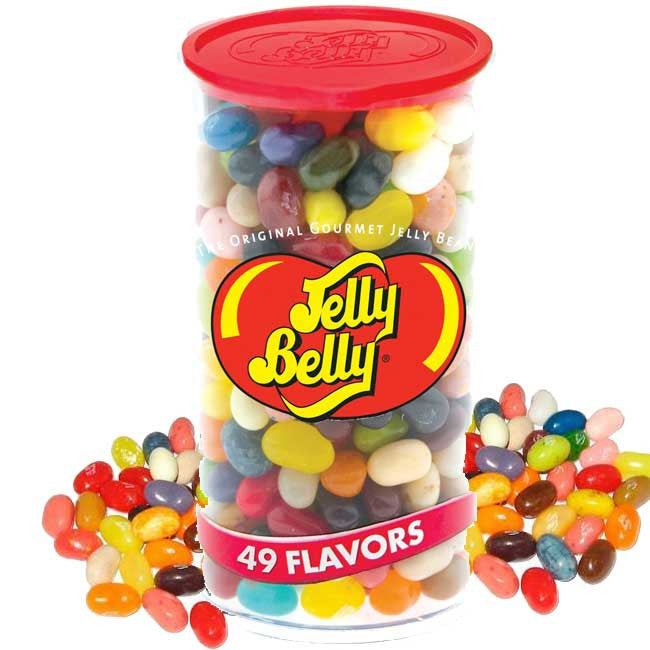 Jelly Belly 49 Flavor Clear Plastic Can Jelly Beans - 12oz