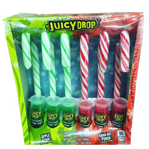 Juicy Drip Pop Candy Canes - 6ct