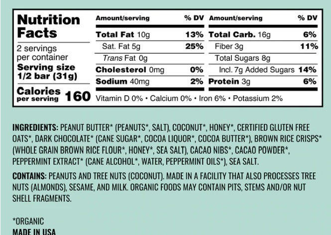 Kate's Dark Chocolate Mint Bars 12 Count