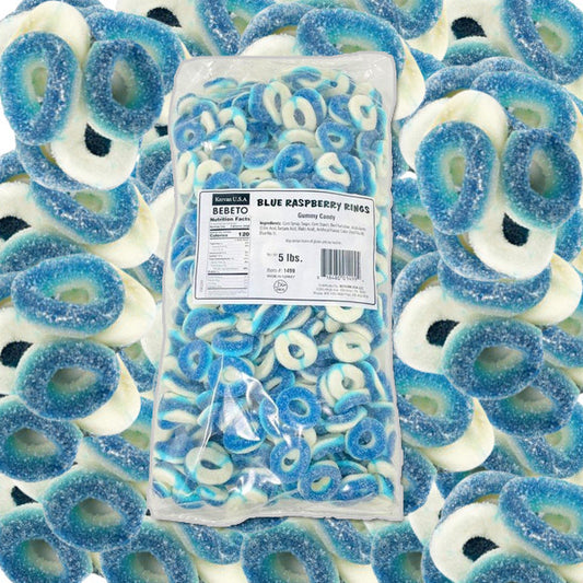 Kervan Blue Raspberry Gummi Rings Bulk