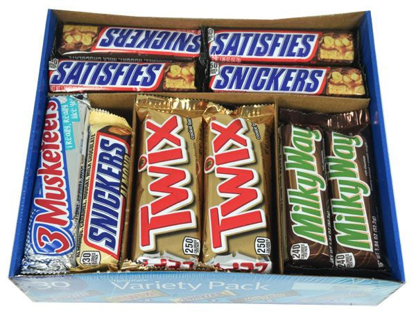 M&M Mars Assorted Candy Bars 30 Count