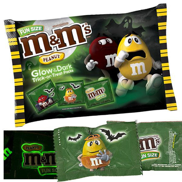 M&M's Peanut Glow In Dark Fun Size 15oz Bag