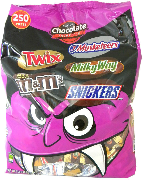 Mars Snack Size Favorites Mix 250 Count Vampire Bag