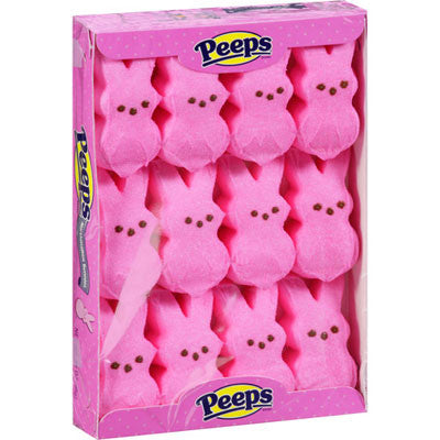 Marshmallow Peeps Bunnies 12ct - Pink