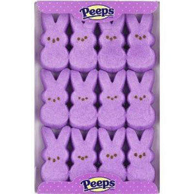 Marshmallow Peeps Bunnies 12ct - Purple
