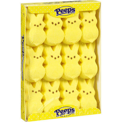 Marshmallow Peeps Bunnies 12ct - Yellow