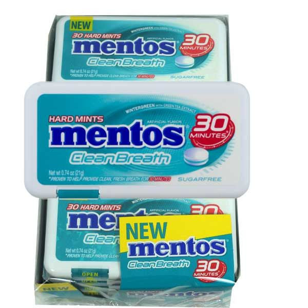 Mentos Clean breath Mints Wintergreen 12 Count