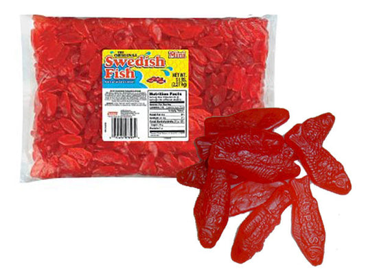 Mini Swedish Red Gummy Fish 5lb Bag