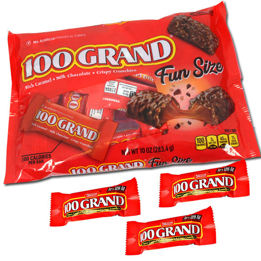 One Hundred Grand snack size candy bars