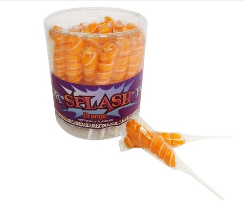 Orange & White Color Splash Lollipops 30 Count