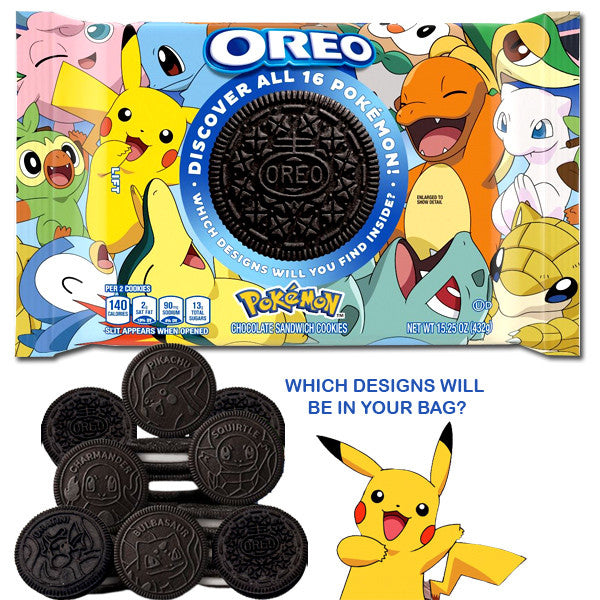 pokemon oreo card price OREO X Pokmon Limited Edition Chocolate Sandwich Cookies (15.25 Oz)