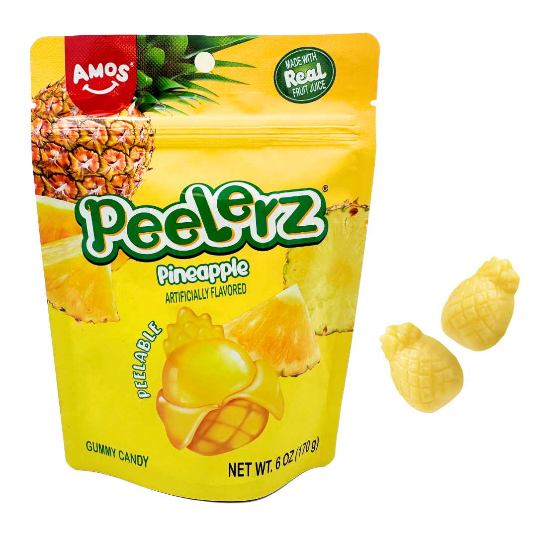 【数量は多】 Gummy Peelerz AMOS Pineapple Company Candy Blair – 6oz - 旅行かばん・小分けバッグ