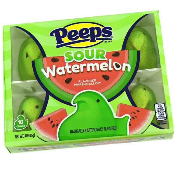 PEEPS Marshmallow Sour Watermelon Chicks - 10ct