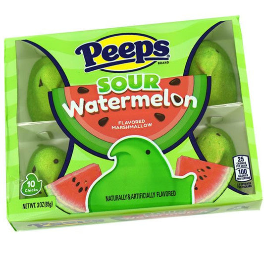 PEEPS Marshmallow Sour Watermelon Chicks - 10ct