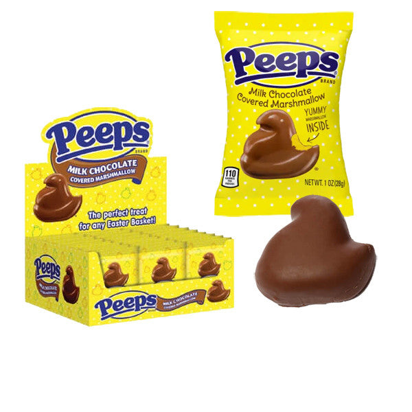PEEPS Milk Chocolate Covered Chicks - 24ct